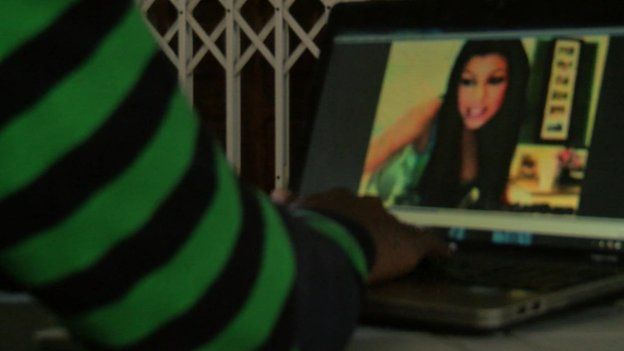 Sakawa Boy from Ghana scamming a victim with a captured video of Briana Lee