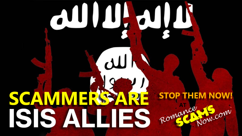 SCARS ™ / RSN™ Anti-Scam Poster: Scammers Support Terror 50