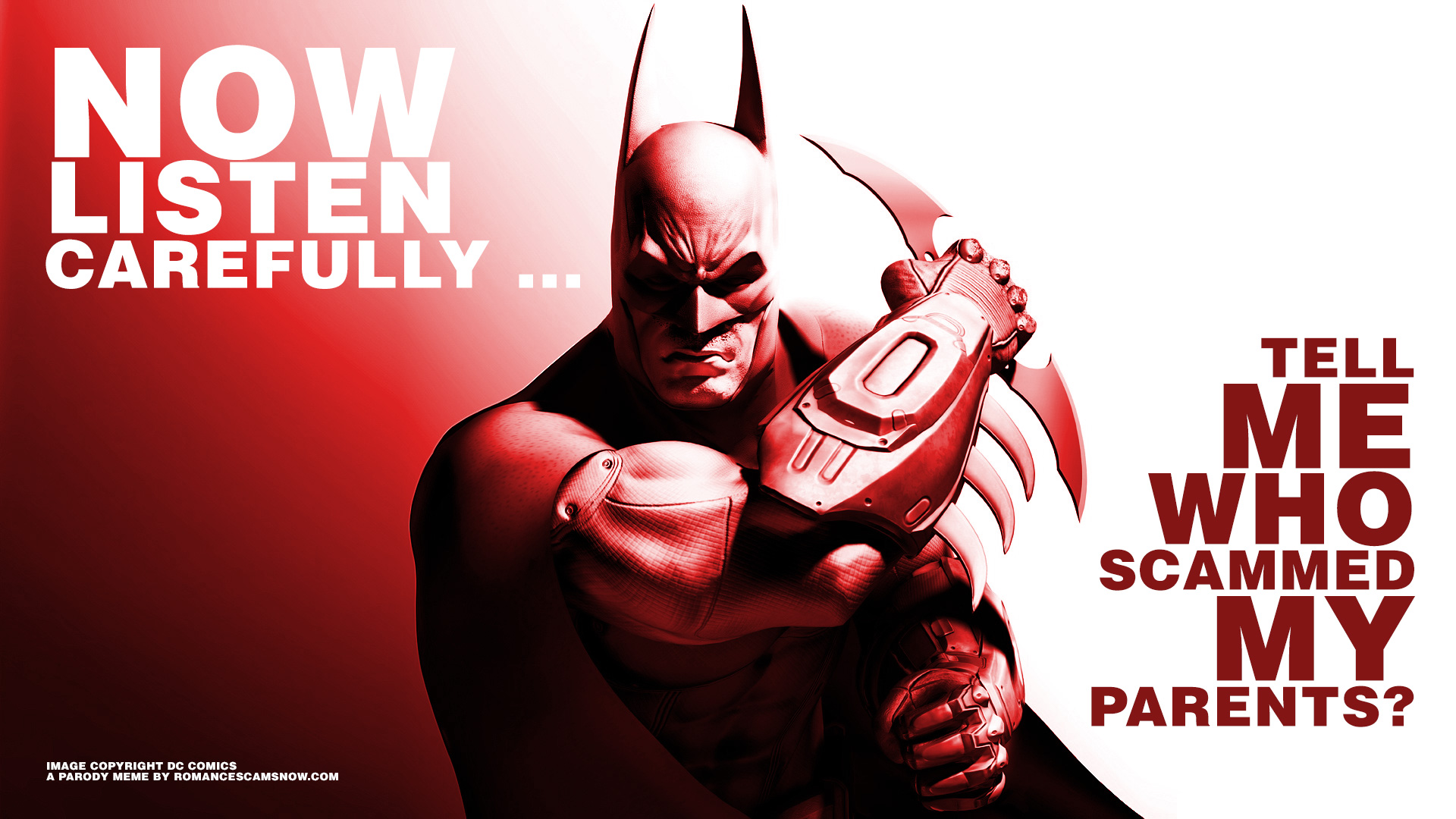SCARS ™ / RSN™ Anti-Scam Poster: Batman 19