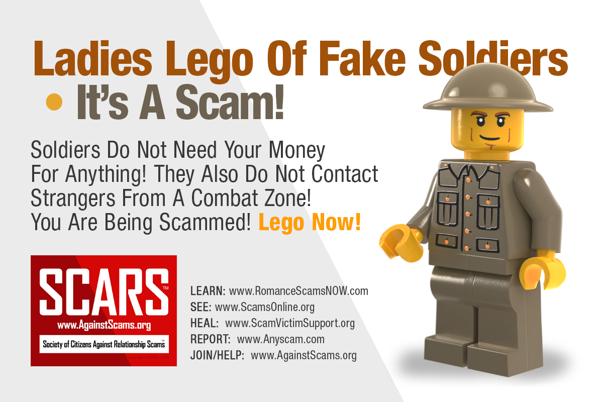 Lego Anti-Scam Poster - Fake Soldiers