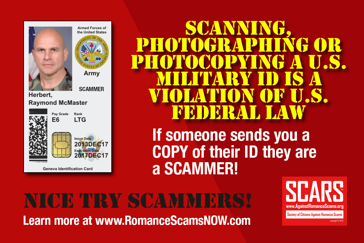 Copying a Military ID is a crime