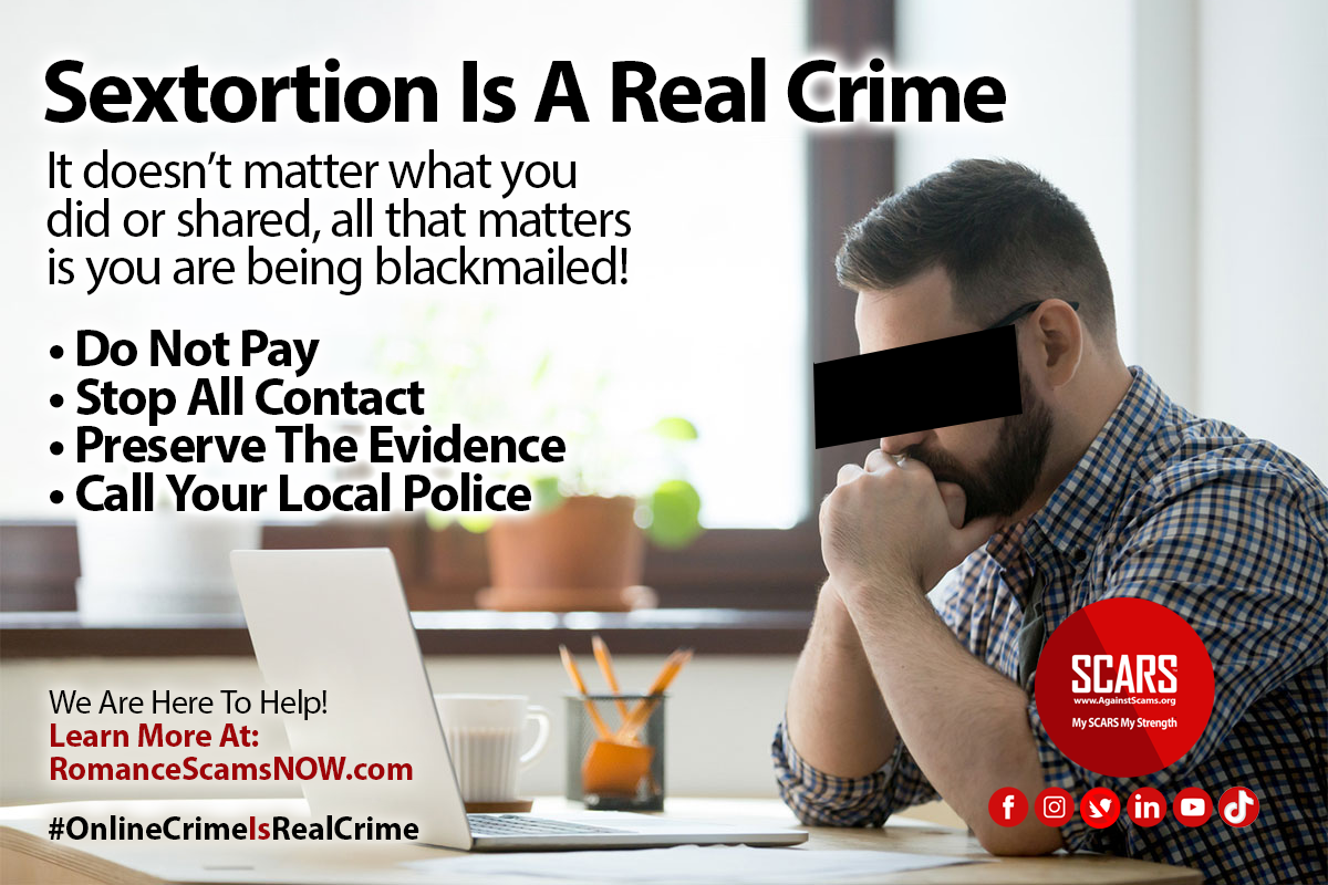 Sextortion Is A Real Crime! It Is Blackmail!