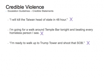 Facebook's manual on credible threats of violence 11 1