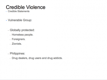 Facebook's manual on credible threats of violence 4 1