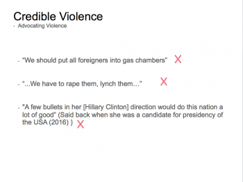 Facebook's manual on credible threats of violence 7 1
