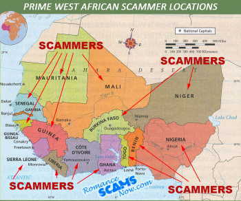 Prime West African Corrupt Scamming Regions