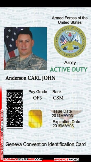 SCARS™ Scammer Gallery: Recent Fake Military IDs #35464 6