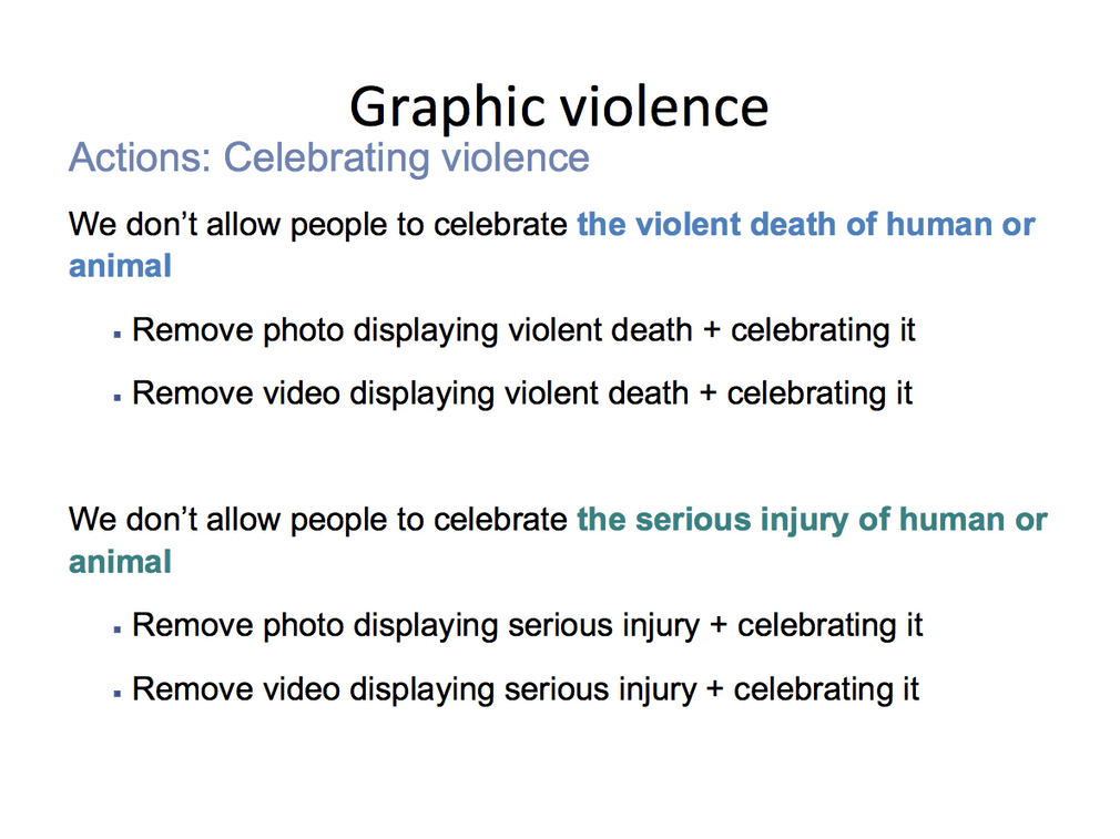 RSN™ Special Report: Facebook's Guidance On Graphic Violence 12