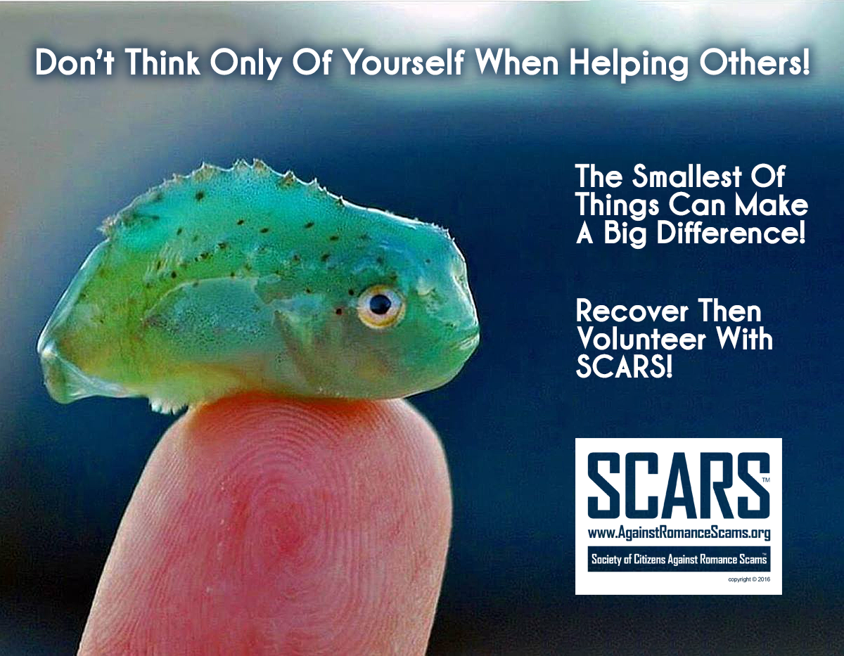 SCARS ™ / RSN™ Anti-Scam Poster: Don't Think Just Of Yourself 214