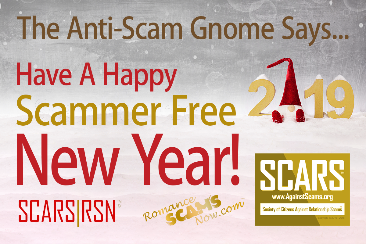 The Anti-Scam Gnome Says Have A Happy Scammer-Free New Year!