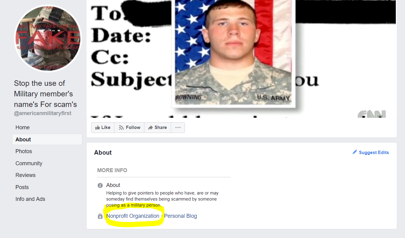A Fake Nonprofit on Facebook