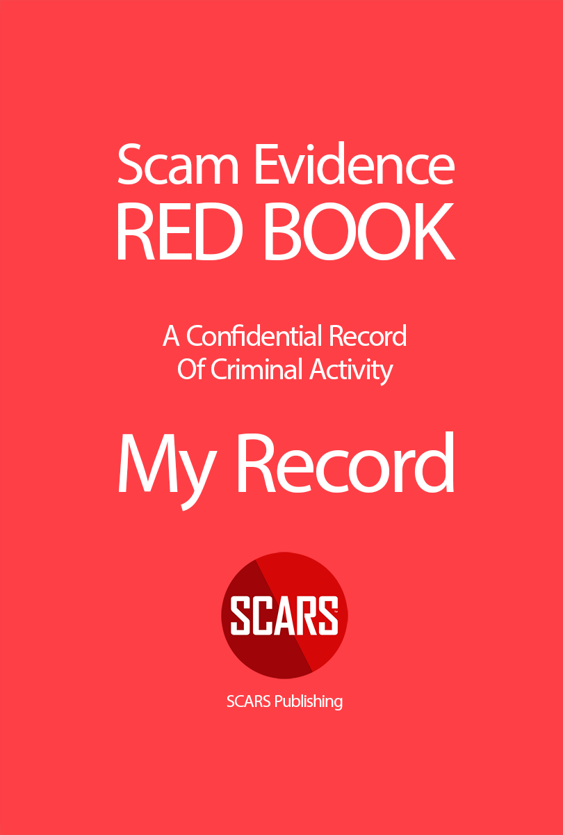 SCARS RED BOOK - Crime Organizer - from SCARS Publishing shop.AgainstScams.org