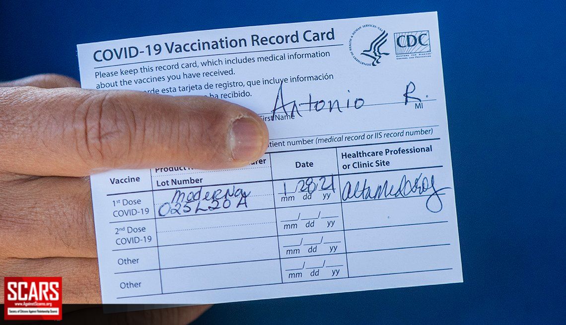 Don't Expose Your Vaccination Card Online!