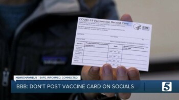 Do Not Photograph & Post Your Vaccine Cards [VIDEO] 1