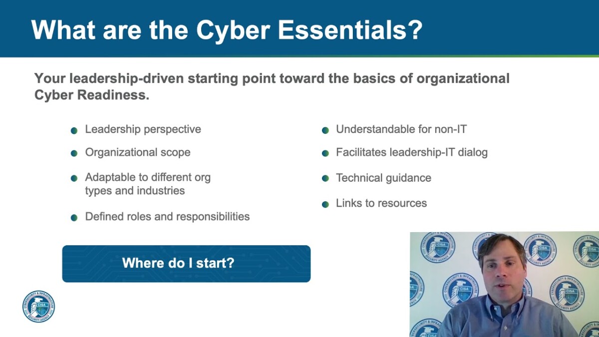 U.S. Government - CISA WEBINAR - Cyber Essentials 7