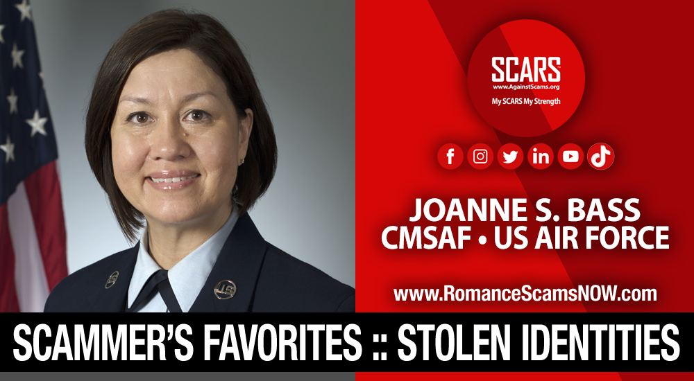 Another Stolen Identity Used To Scam Men: CMSAF JoAnne S. Bass 1