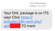 Missed Package Delivery Messages, Calls or Voicemail (Flubot) Scams 5