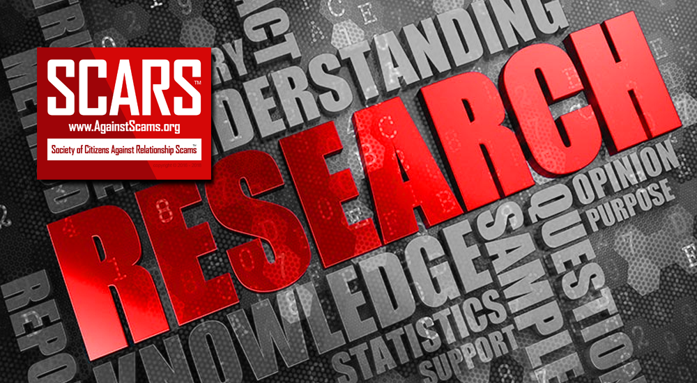 SCARS Research & Studies - on SCARS RomanceScamsNOW.com