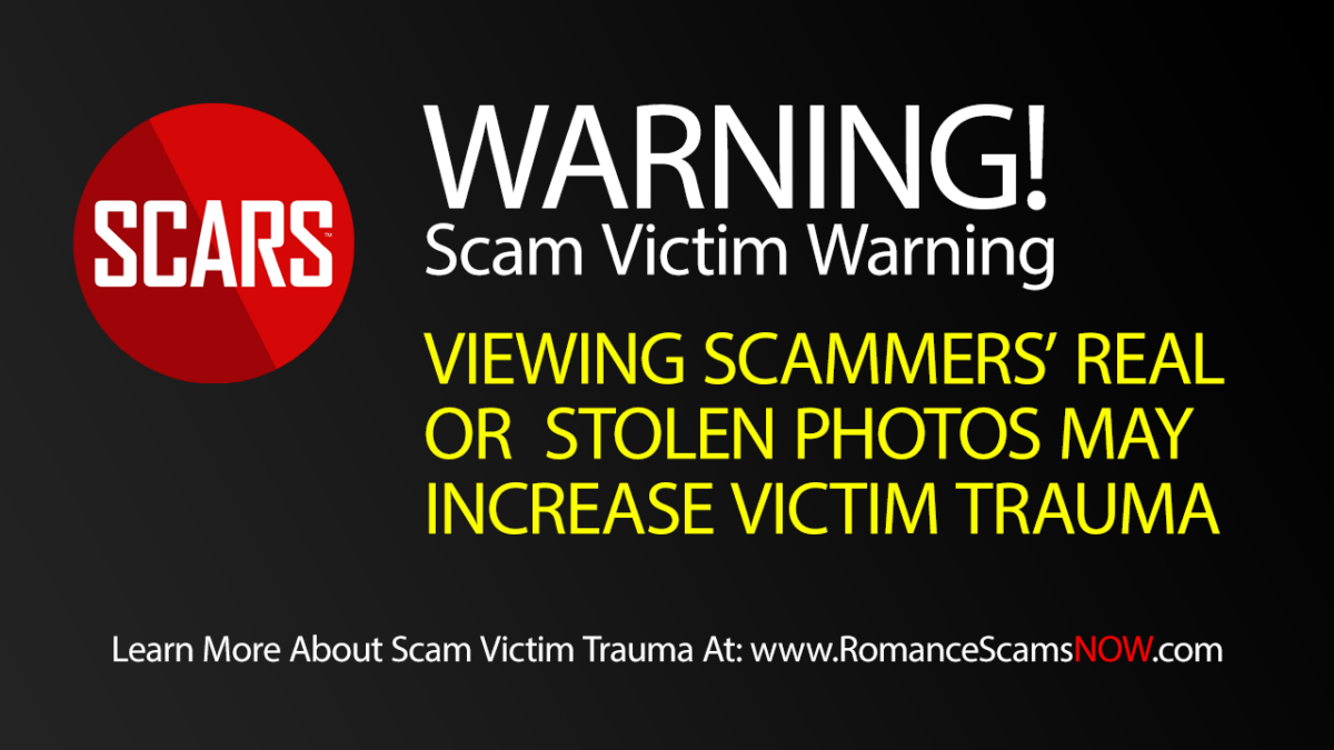 Warning: We recommend caution for scam victims viewing scammer & stolen photos