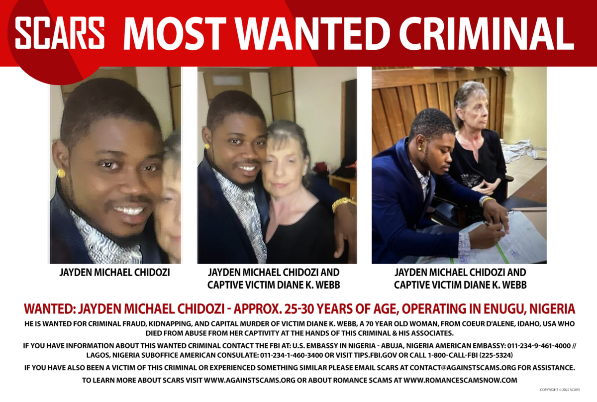 SCARS MOST WANTED CRIMINAL: Jayden Michael Chidozi, Enugu, Nigeria