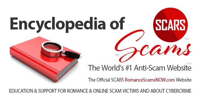 The World's #1 Encyclopedia of Romance & Relationship Scams – An Official SCARS Website Logo