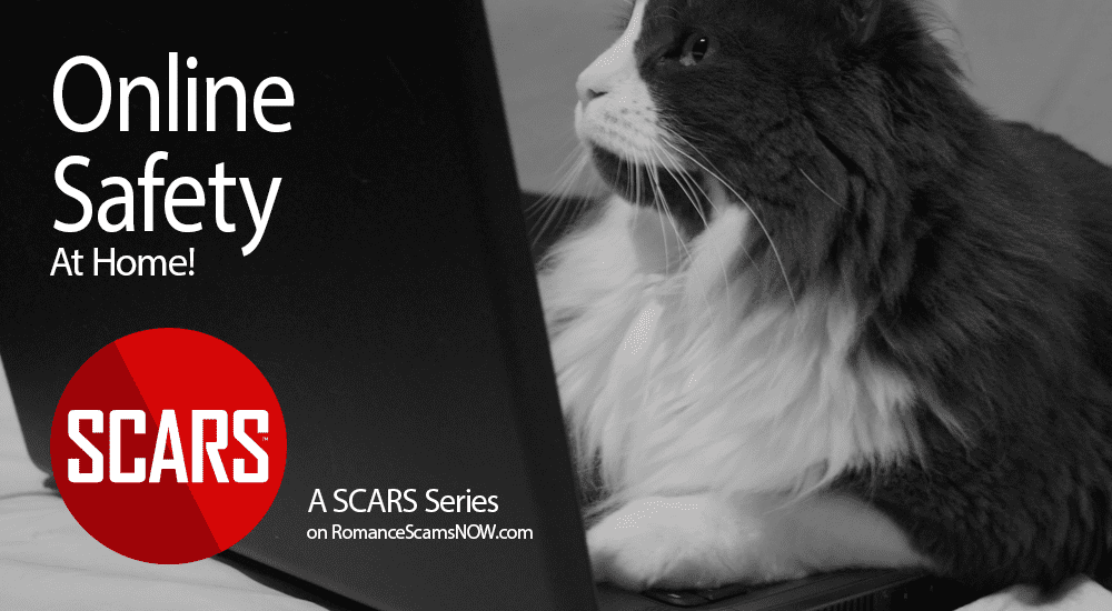 Online Safety When Working At Home - a SCARS Series - on SCARS RomanceScamsNOW.com
