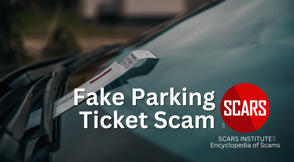 Fake Parking Ticket Scam - 2024 - on SCARS Institute Encyclopedia of Scams