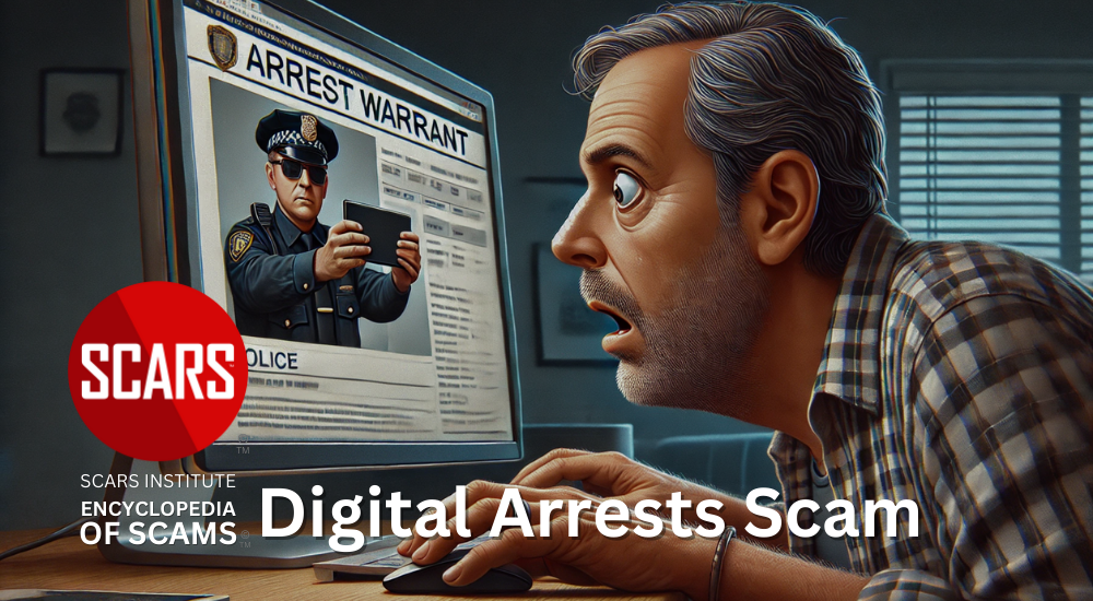 Digital Arrests Scam - A Government Impersonation Scam So Crazy It Actually Works - 2024 - on SCARS Institute Encyclopedia of Scams RomanceScamsNOW.com