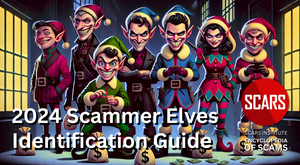 SCARS Institute Christmas 2024 Scammer Elves Identification Guide - on the SCARS Institute RomanceScamsNOW.com - the Encyclopedia of Scams™