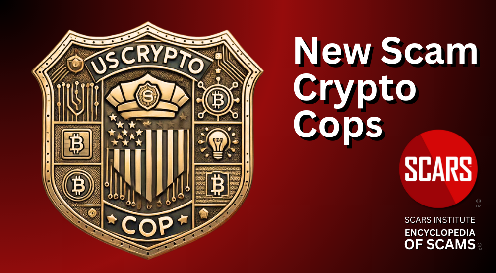 Catalog of Scams: The Crypto Cop Scam - A New Cryptocurrency Fraud Preying on Vulnerable Victims - 2024 - on the SCARS Institute RomanceScamsNOW.com - the Encyclopedia of Scams™