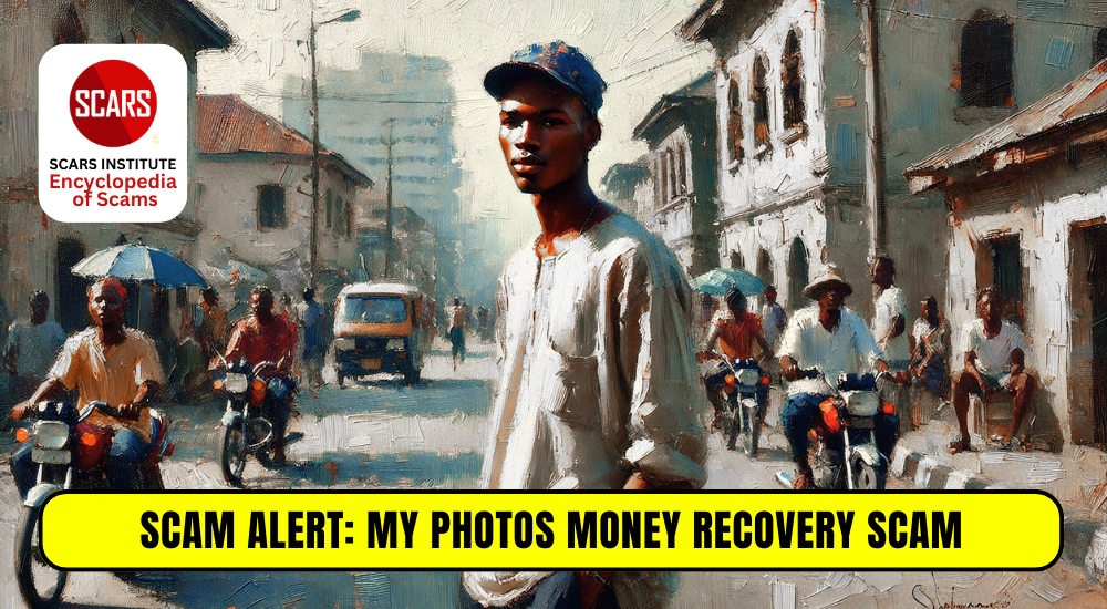 A New Scam - My Photos Money Recovery Scam - 2025 - on the SCARS Institute RomanceScamsNOW.com - the Encyclopedia of Scams™