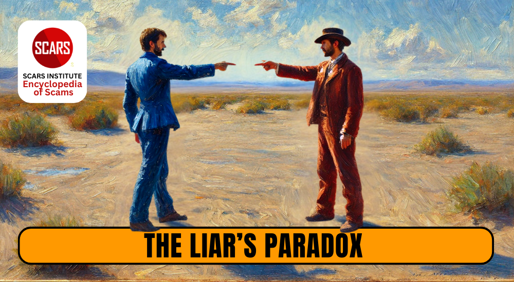 Liar's Paradox - What Does It Mean? - 2025 - on the SCARS Institute RomanceScamsNOW.com - the Encyclopedia of Scams™