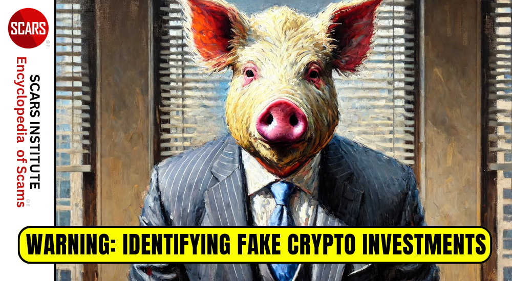 Identifying Fake Crypto Investments (Pig Butchering Scams) - 2025 Edition - on the SCARS Institute RomanceScamsNOW.com - the Encyclopedia of Scams™