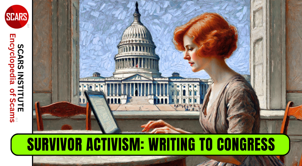 How to Write to Congress - Every Survivor's Guide - 2025 - on the SCARS Institute RomanceScamsNOW.com - the Encyclopedia of Scams™