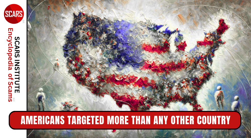 According to Recent Research Americans are Targeted by Scams More than Any Other Country - 2025 - on the SCARS Institute RomanceScamsNOW.com - the Encyclopedia of Scams™