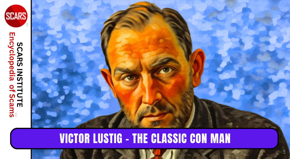 Victor Lustig - The Classic Con Man - 2025 - on the SCARS Institute RomanceScamsNOW.com - the Encyclopedia of Scams™