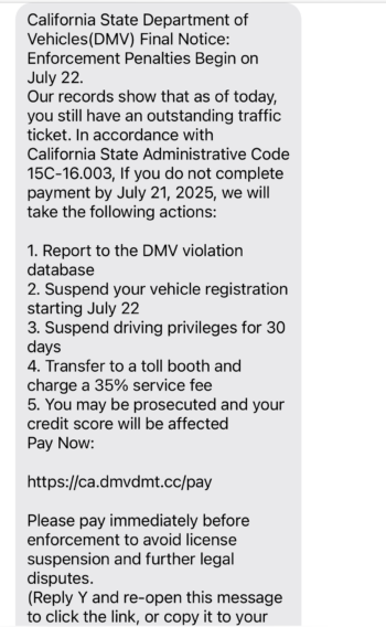 DMV Vehicle Registration Cancellation Text Scam - 2026 tex scam 6887e163682ad DMV Vehicle Registration Cancellation Text Scam
